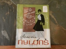 Vintage Glamorous Nylons Seamless Cinnamon Size 9