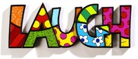 Romero Britto Word Decor Laugh By Giftcraft Romero Britto Word Decor Laugh By Giftcraft