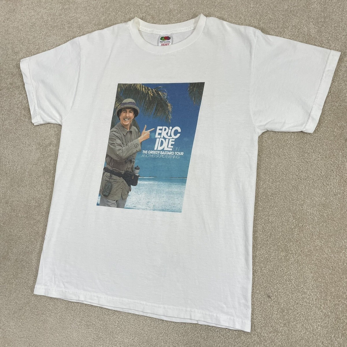 Vintage Eric Idle Greedy Bastard Tour T Shirt Mens Medium Monty Python Comedy View 4