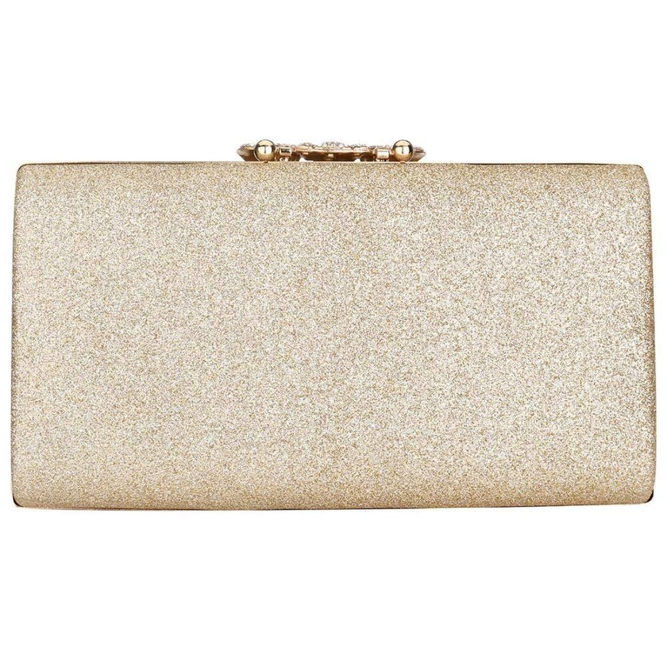Leather Sparkling Evening Clutch Purse Women Designer Handbag for