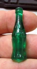 vintage 1970s mini Coke Coca Cola green plastic bottle, stands nicely nice decor