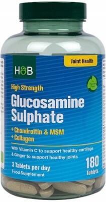 High Strength Glucosamine Sulphate + Chondroitin & MSM + Collagen - 180 tabs main image 1