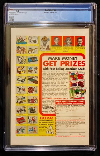 1972 Marvel Red Wolf #1 CGC 8.0 Off White to White Pages - Picture 4 of 6
