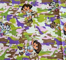 Springs Creative Cotton Fabric DORA THE EXPLORER Wild Life Camo 44" x 1⅔ Yards