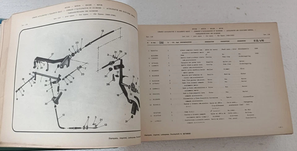 Catalogo parti di ricambio Lancia Beta Hpe Spider Coupe Berlina manuale officina - Immagine 4 di 4