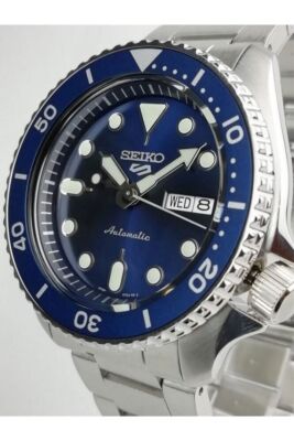 Seiko 5 Sport Automatic Watch Blue Dial Stainless Steel Men's
