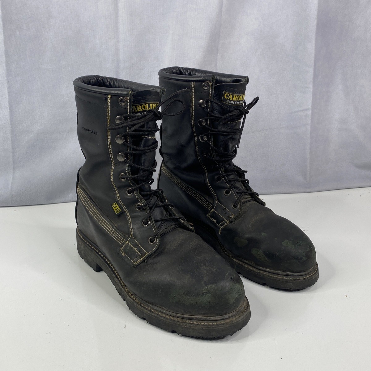 Black Best Price Work Boots Mens Texas Steer Steel Safety Toe Work