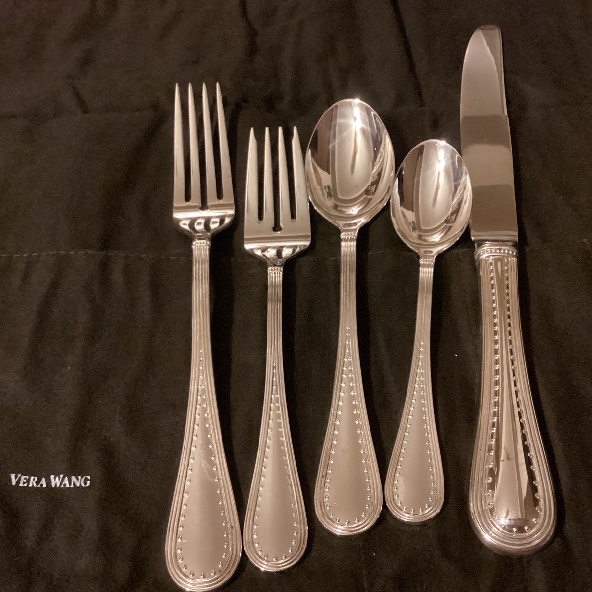 GROSGRAIN Wedgwood Sterling Vera Wang 5 Piece Place Setting