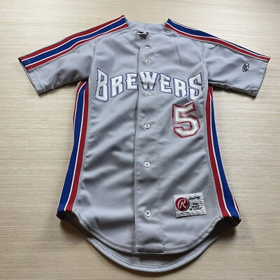 Vintage 80s Milwaukee Brewers Jersey Rawlings Adult Men’s 34 Made in USA  Small