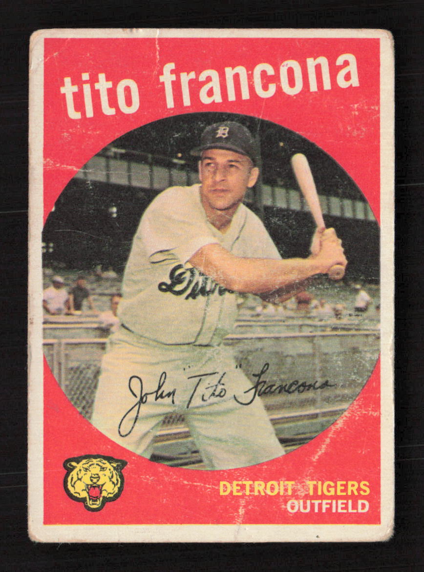 Tito Francona 1959 Topps #268b Gray/darker back Detroit Tigers | eBay