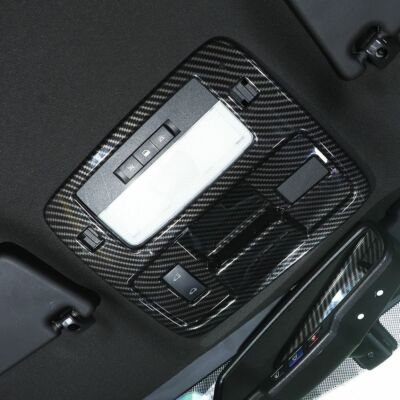 Top Reading Dome Light Lamp Decor Cover Trim For Chevy Camaro 10-15 Carbon Fiber