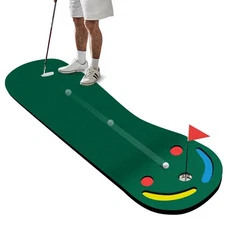 9.8FT X 3FT Par 3 Holes Golf Putting Green Mat Set for Indoor & Outdoor Practice