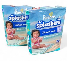 Pampers Splashers Swim Pant Sz 2-3 Small 13-24 Lbs 2 Pks-40 Total Pool Beach