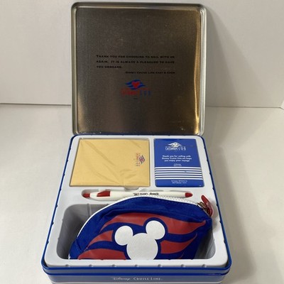 Disney Cruise Line Castaway Club Travel Game Set Collectible Tin Cruise O Grams