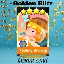 Feeling Snoozy Golden Blitz Monopoly Go 4 star Sticker  Instant Send 