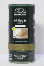 Rubio Monocoat Oil Plus 2C Charcoal 1.3L Parts A + B Combo Set Interior Finish