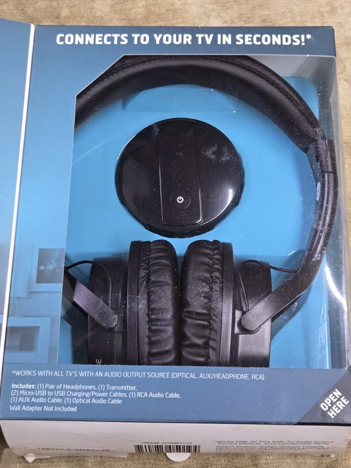 Sharper Image Own Zone Over the Ear Wireless TV Headphones - Black - Image 2 of 4