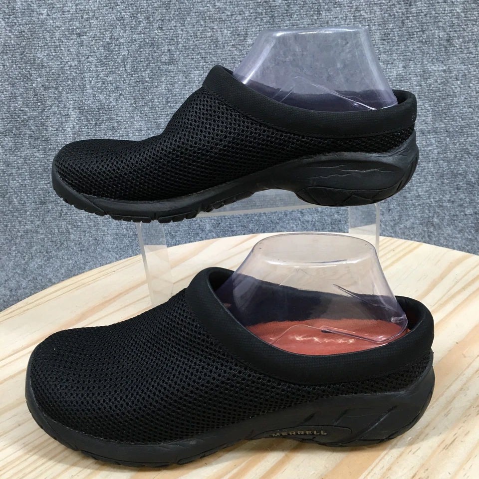 Zapatos Merrell para mujer 9 Encore Breeze 3 Mule negros sin cordones de malla informales J598434 Foto 2 de 4