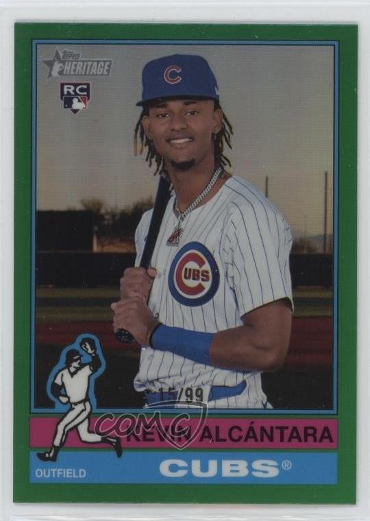 2025 Topps Heritage Chrome Green Border /99 Kevin Alcantara Alcántara #353 14lm