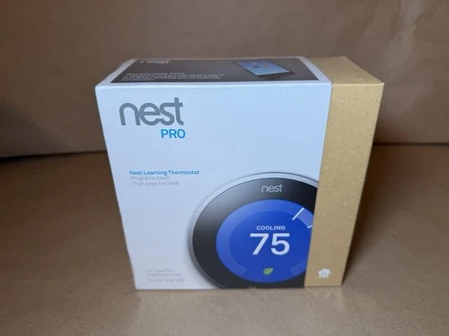 Google Nest 3rd Gen Learning WIFI Thermostat: T3007BUS Stainless Steel | Sealed