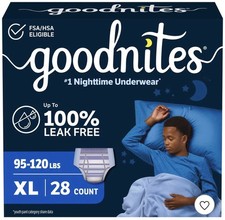 GoodNites Boys Nighttime Bedwetting Underwear, Size Extra Large 95-140lbs 28CT