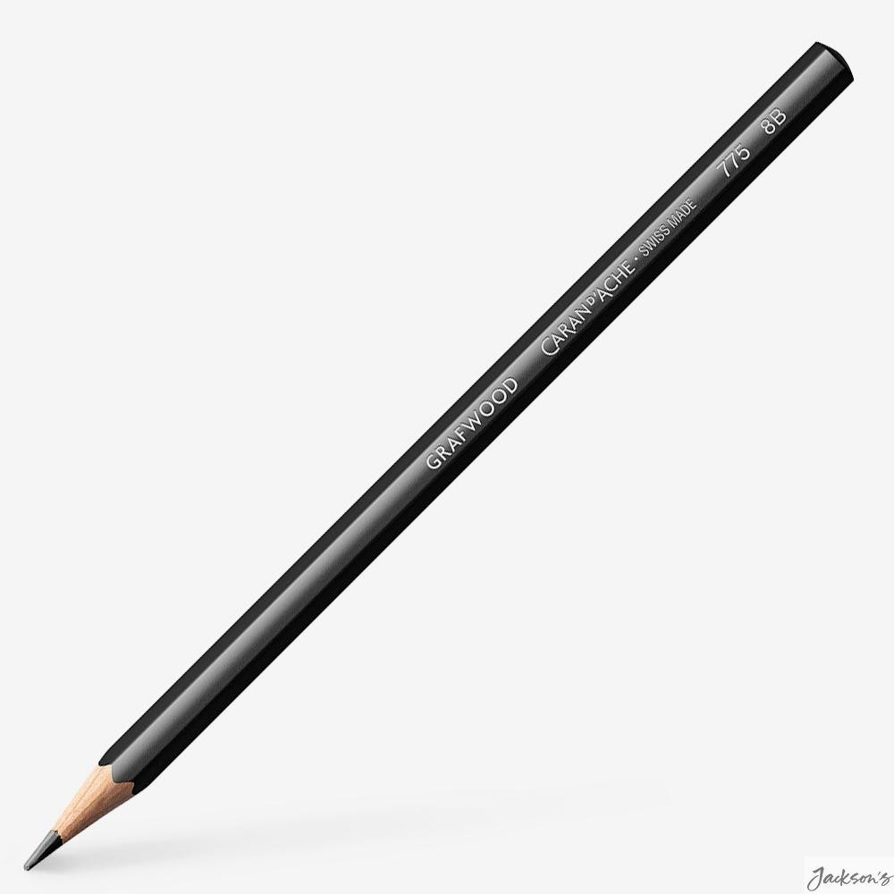 Caran d'Ache Grafwood Graphite Pencil Wooden 8B For Drawing And Sketching