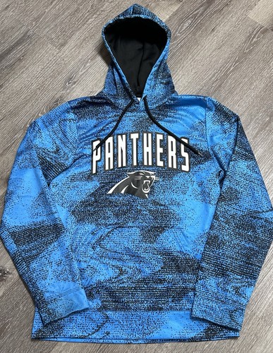 Carolina Panthers Blue Drawstring Hoodie Zubaz Team Apparel NFL Men’s S Small - Afbeelding 12 van 14