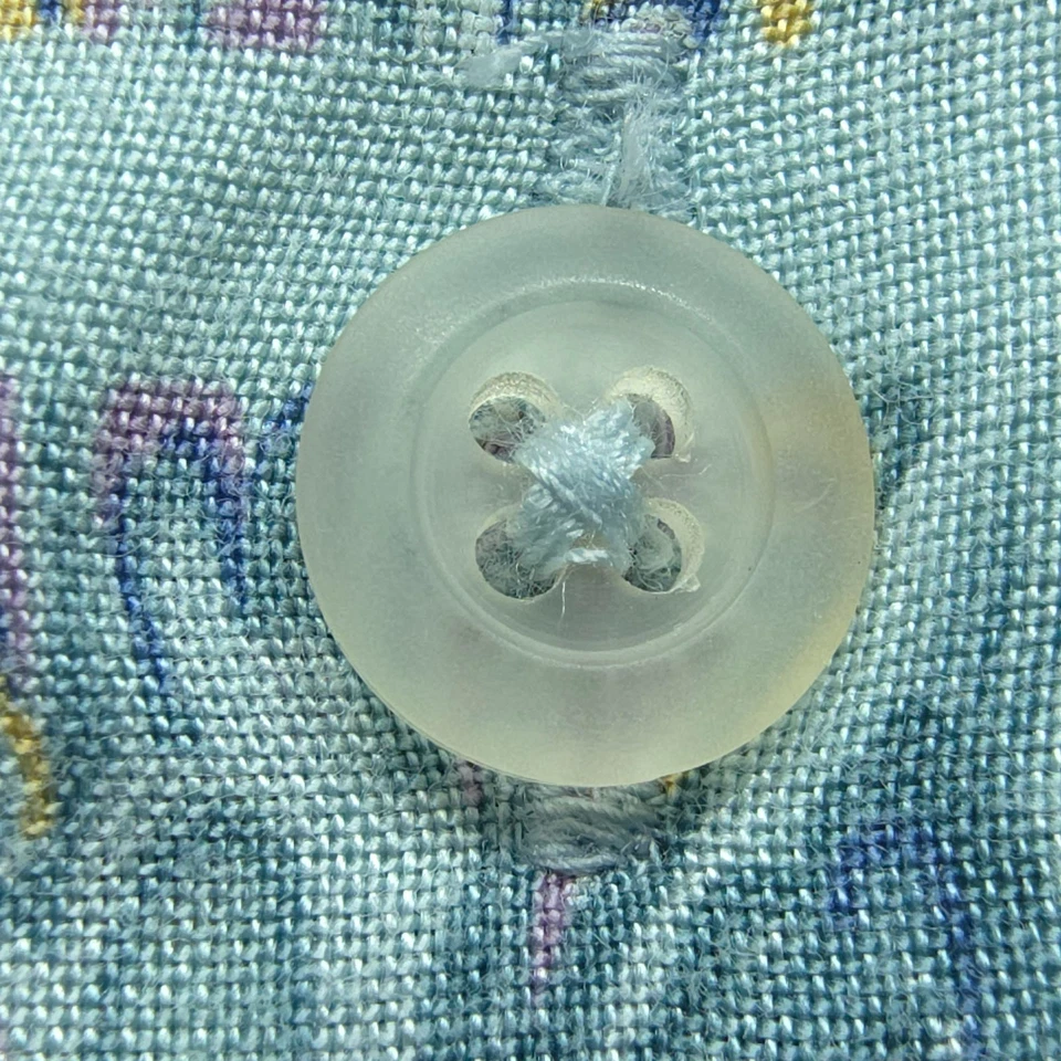 VTG Reunion Men Shirt Small Light Blue Floral Check Pure Rayon 80s Dance Club S - Image 4 of 4