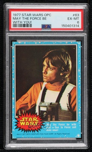 1977 OPC Star Wars #63 May the Force be with you! — PSA 6