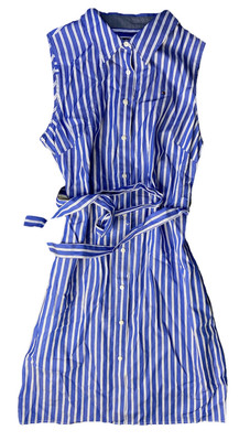 Tommy Hilfiger Striped Sleeveless Button-Down Midi Dress Women's Size 8 |  eBay