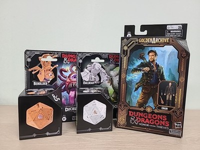 Dungeons & Dragons Honor Among Thieves Edgin & Beholder + Owl Bear Dice Bundle