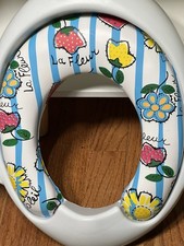 Soft Baby Toilet Training Seat, Easy Lift Child Handles, Multi Colored Design.