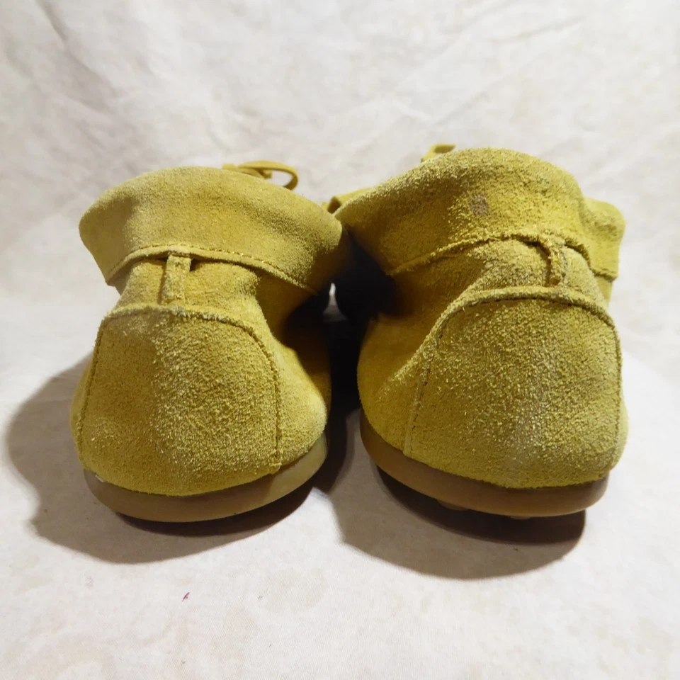 🥿 Mossimo поскользнуться на Moc носок плоскостях sz 9 M Goldenrod желтая замша кожа; детали - Изображение 3 из 4