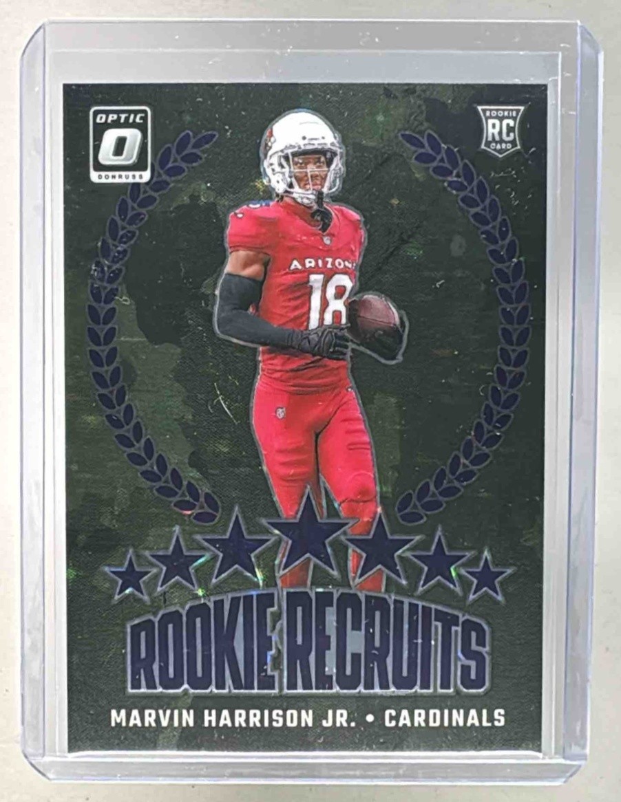 Marvin Harrison Jr 2024 Panini Donruss Optic Purple Stars Rookie Recruits RC /25