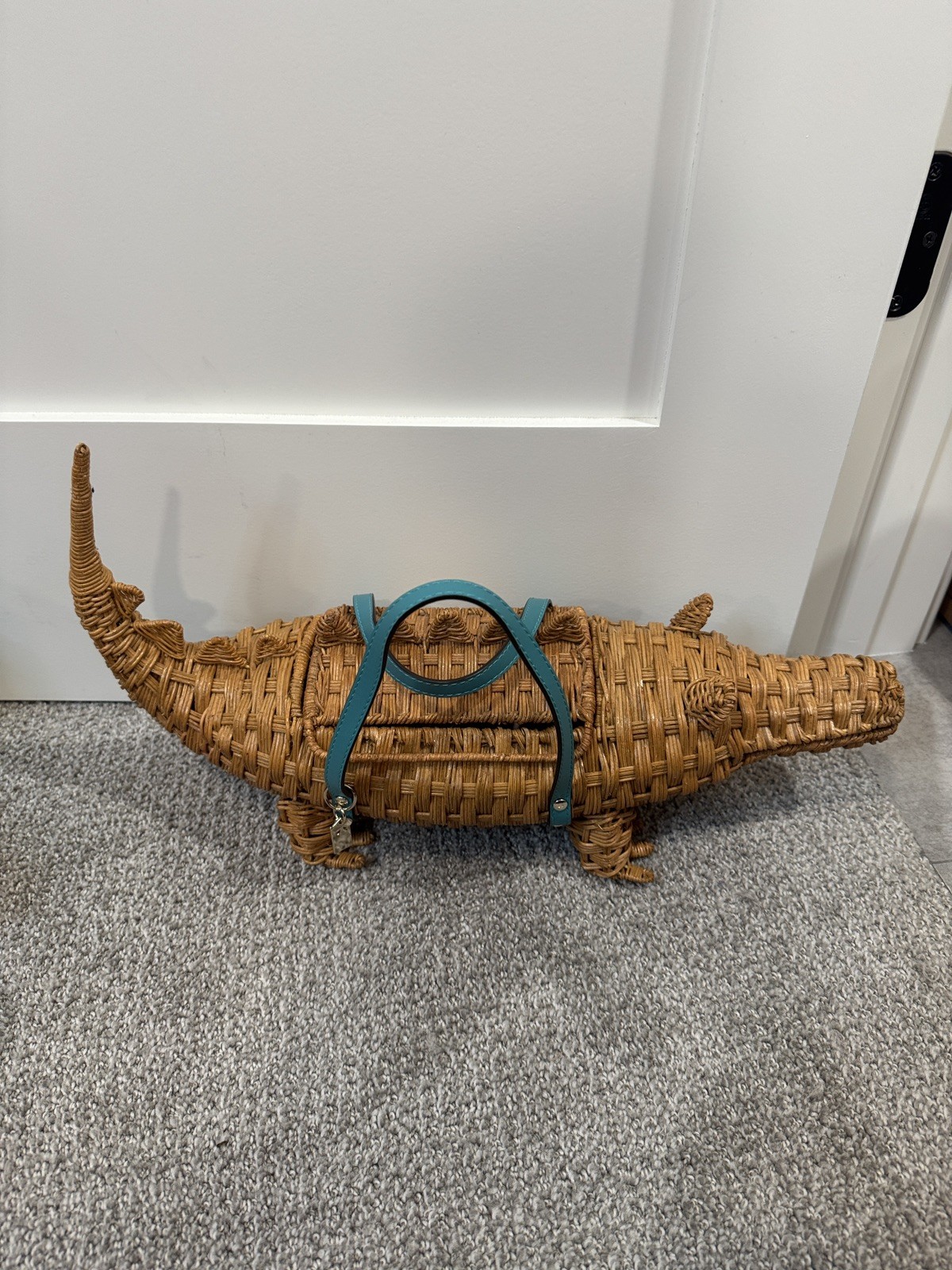 Kate Spade Novelty Swamped 3D Alligator Wicker Handbag