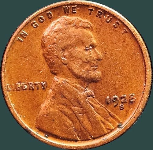 1928 S Lincoln Wheat Cent Penny, Actual Coin, Free Ship-11
