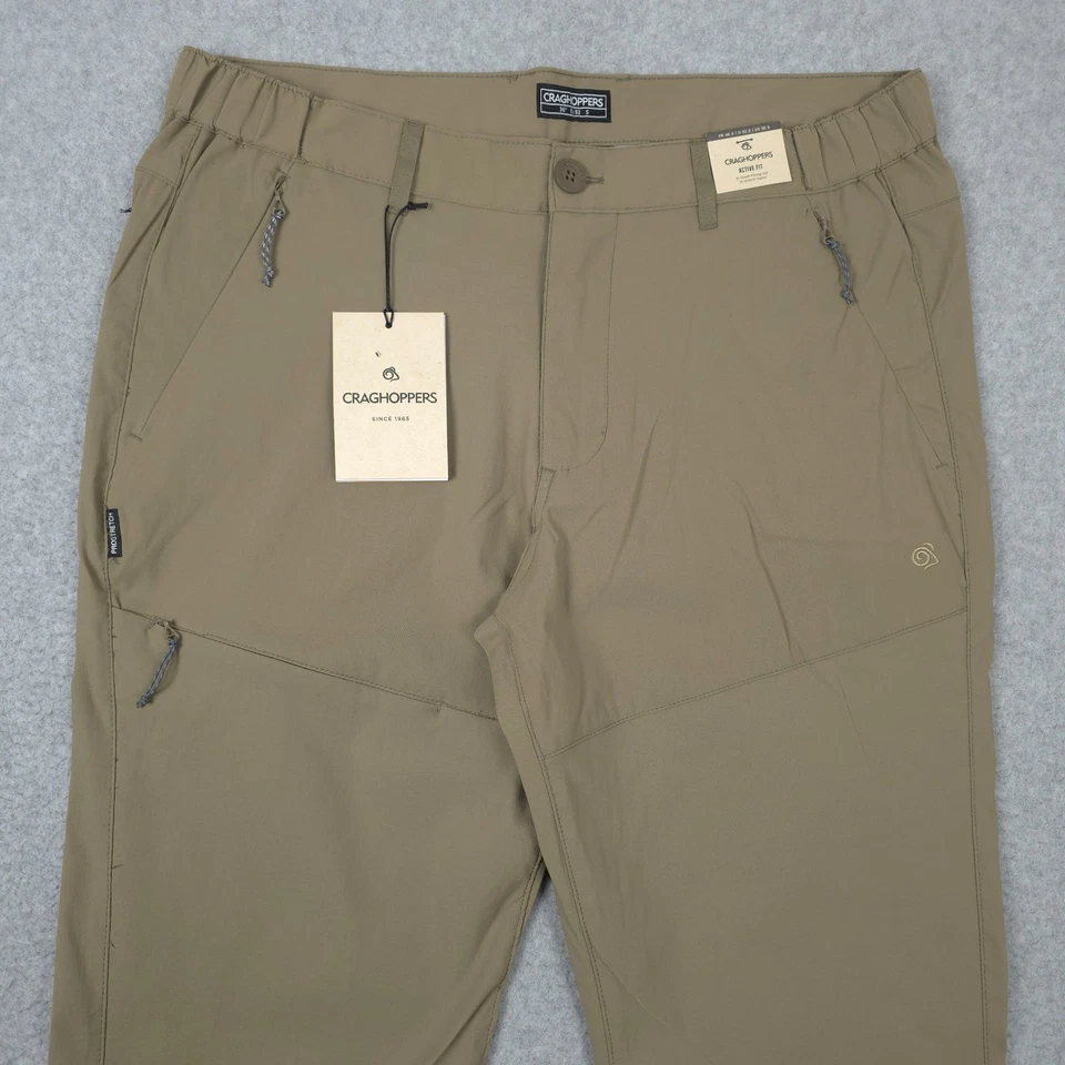 Pantalones Craghoppers Para Hombres 36 Cortos Kiwi Pro Caqui Ajuste Activo Elastizados Senderismo Aire Libre Foto 2 de 4