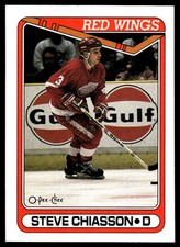 1990-91 O-Pee-Chee #94 Steve Chiasson Detroit Red Wings Hockey Card