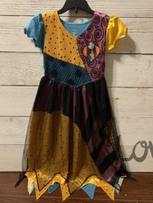 The Nightmare Before Christmas Sally Costume Girls M 8 Dress Halloween Cosplay