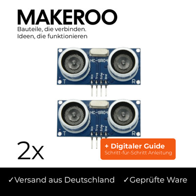 HC-SR04 Ultraschallsensor 2er-SET   Entfernungs- und Abstandssensor für Arduino