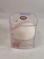 Rawlings MLB Official Game Baseball with Display Box in White WALROMLB-R