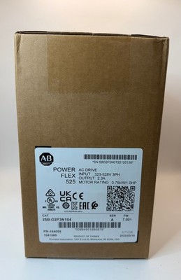 Allen-Bradley Power Flex 525 |  25B-D2P3N104 | 480V 3PH 1HP | Facotry Sealed
