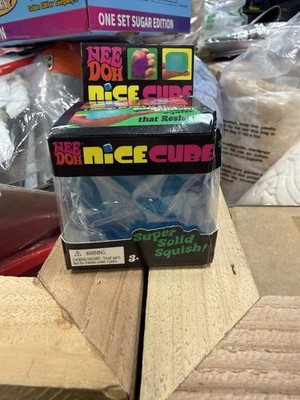 Nee Doh Nice Cube - Super Solid Squish! (Blue) - Brand New/Factory Sealed! TL