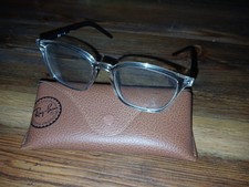 RAY-BAN RB 7185 5943 CLEAR BLACK AUTHENTIC FRAMES EYEGLASSES 52-18 Case Used