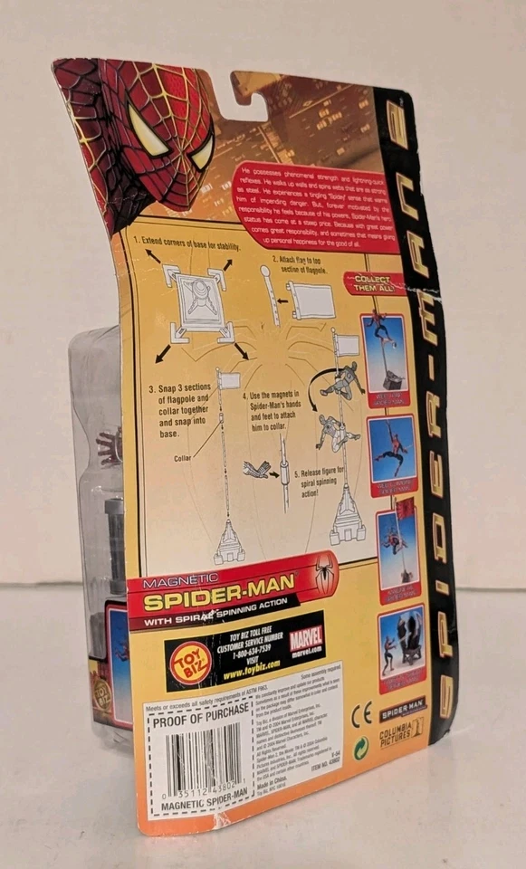ToyBiz 2004 Spider-Man Action Figure MAGNETIC Marvel New Sealed!!  - Image 3 of 4
