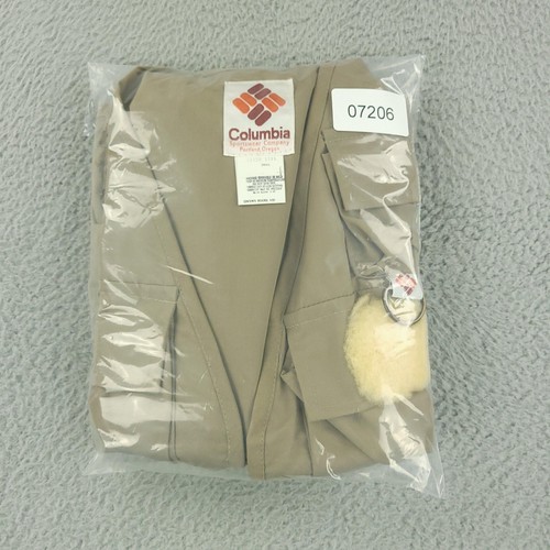 Vintage Columbia Vest Mens Small Beige Nylon Fly Fishing Multi Pocket Outdoor - Picture 20 of 20