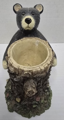 Resin Black Bear Pen/Pencil/Toothbrush Holder Cup or Small Votive Candle Holder