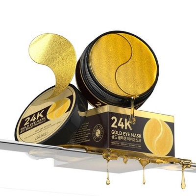 24k Gold Eye Patches - Hydrating Hydrogel Mask for Dark Circles, Puffiness & Wri
