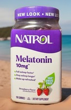 Natrol Melatonin 10mg Sleep Aid Strawberry - 190 Gummies Exp 07/2027 New Sealed