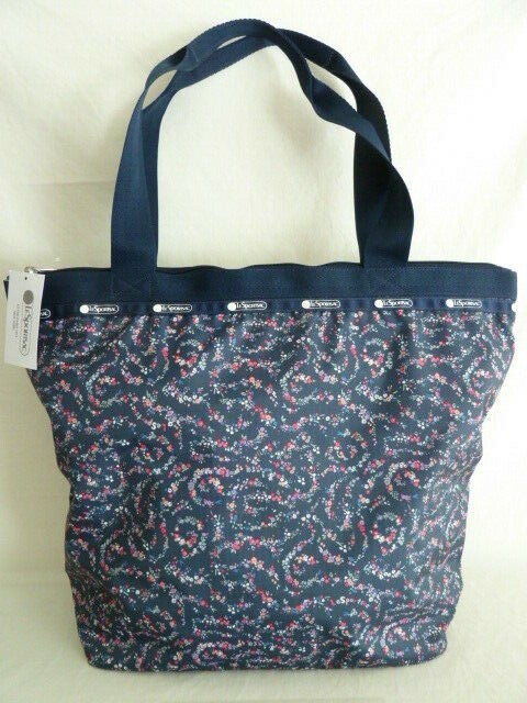 LeSportsac Classic Hailey Tote Bag, Fairy Floral Blue, New (NWT